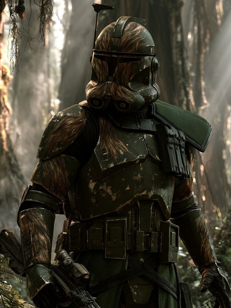 Wookiee Forest Warrior Sci-Fi Poster. poster — movies art