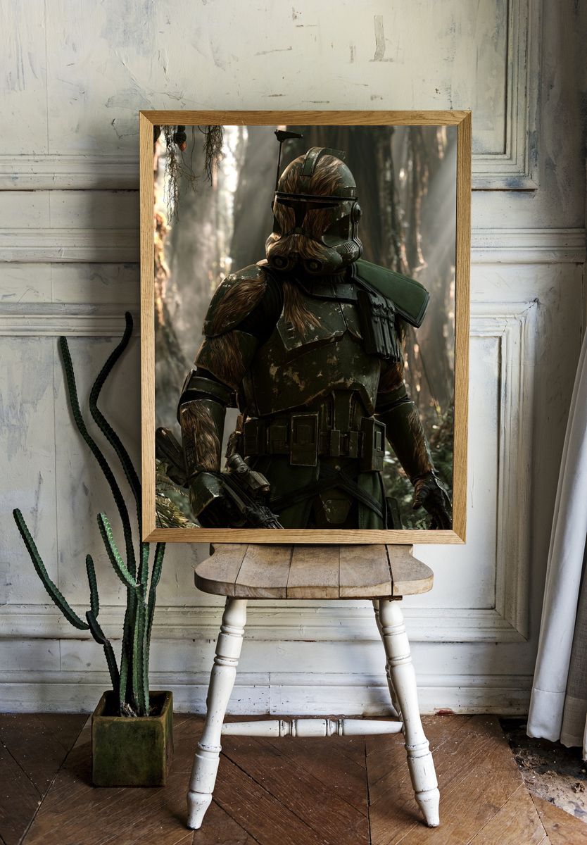 Wookiee Forest Warrior Sci-Fi Poster. room preview