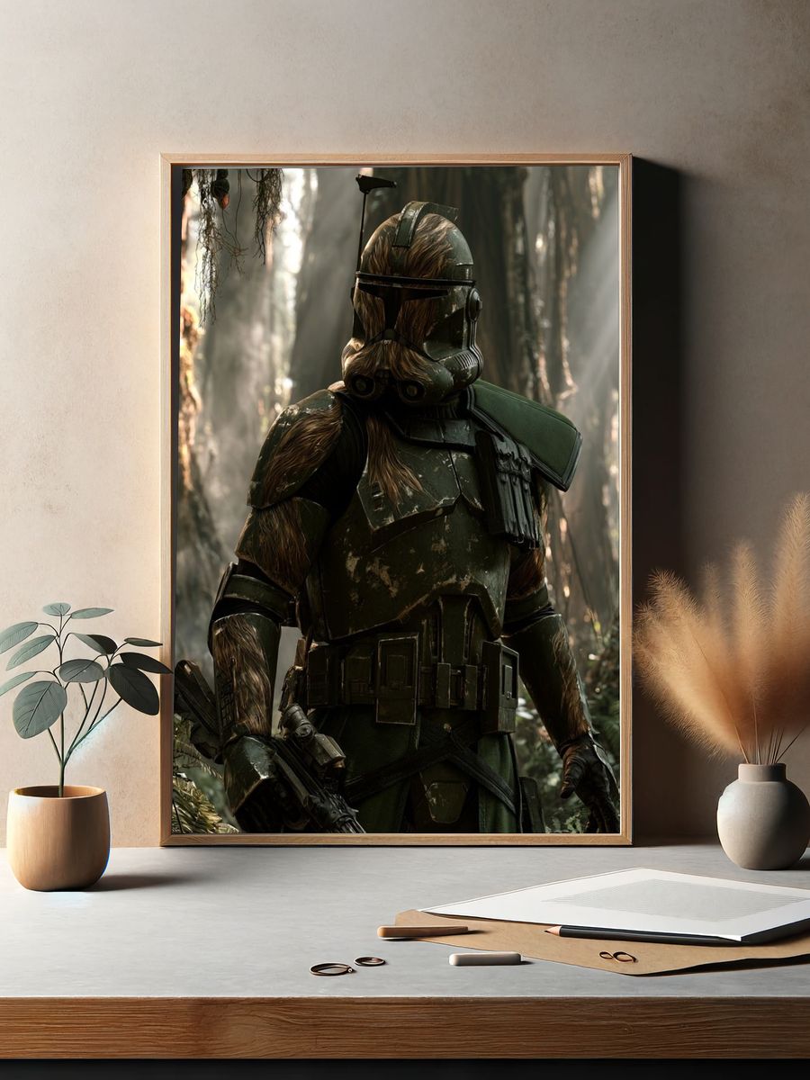 Wookiee Forest Warrior Sci-Fi Poster. — room view 2