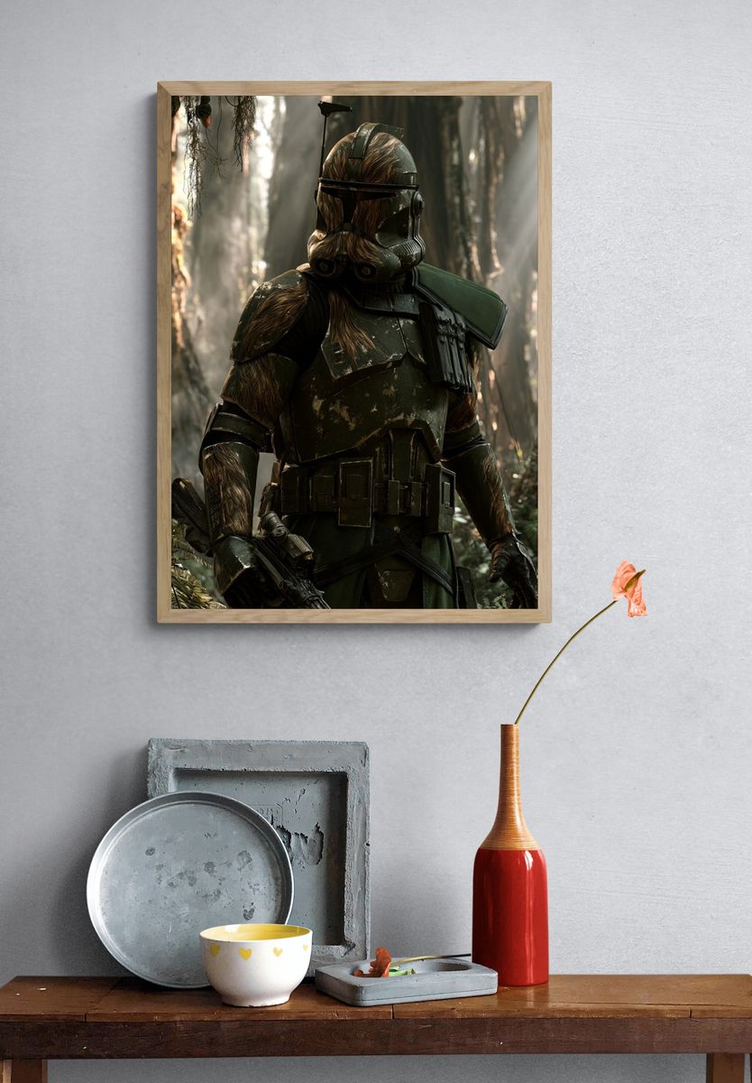 Wookiee Forest Warrior Sci-Fi Poster. — room view 3