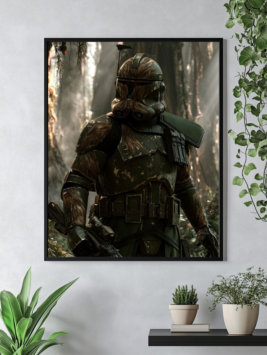 Wookiee Forest Warrior Sci-Fi Poster. — room view 4