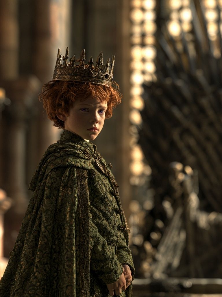 Young King on the Iron Throne Poster. poster detail