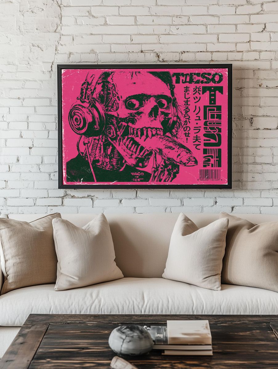Tetsuo Cyberpunk Horror Print. — room view 1