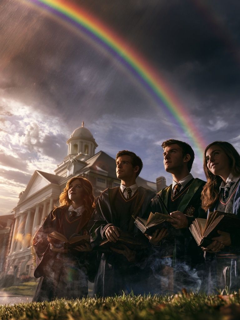 Wizard School Rainbow Poster. poster detail