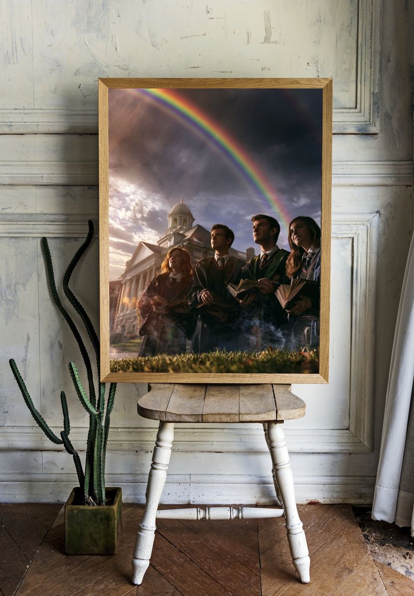 Wizard School Rainbow Poster. — room view 1