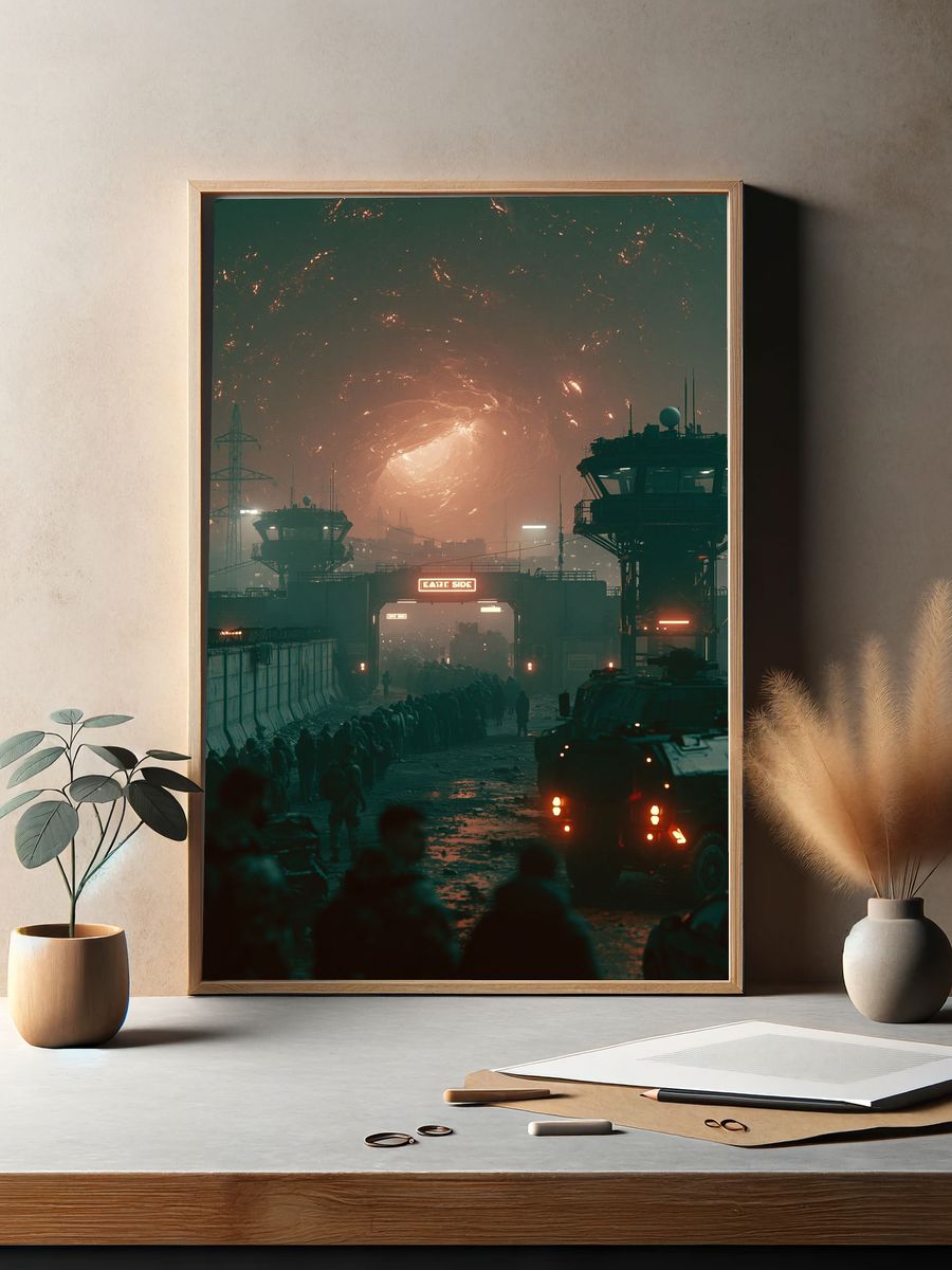 Sci-Fi Portal Cityscape Print. — room view 2