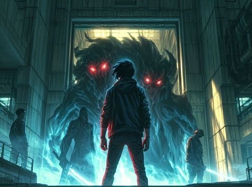 Monster Portal Sci-Fi Poster. poster detail