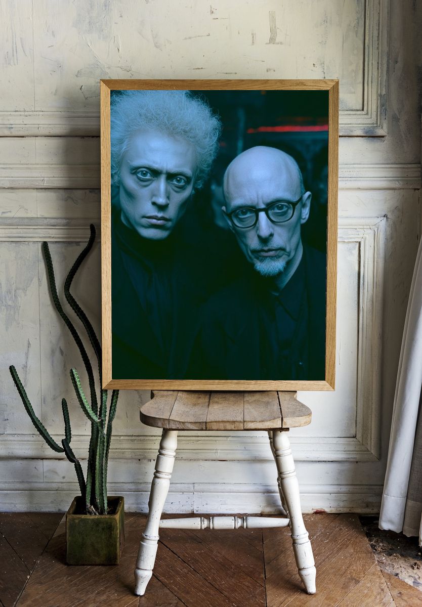 Twin Portrait Noir Poster. — room view 1