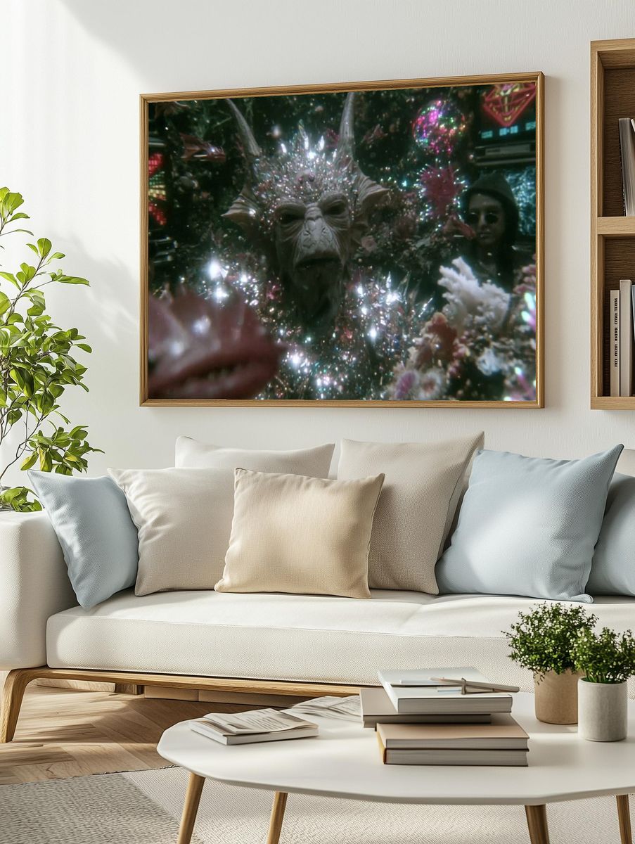 Alien Crystal Cave Sci-Fi Poster. — room view 2
