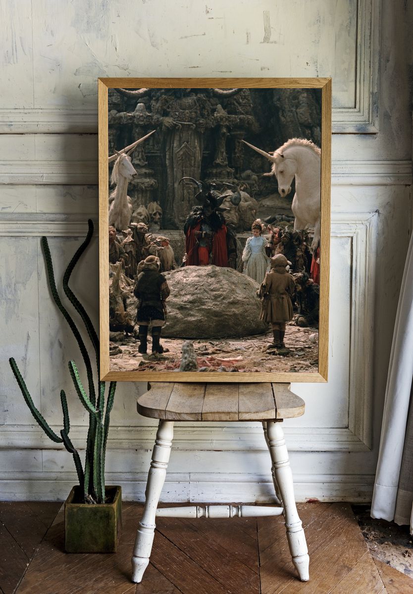Fantasy Unicorn Court Poster. room preview