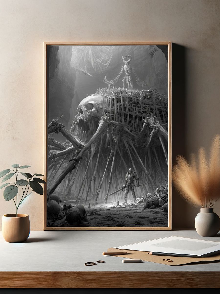 Skull Cavern Fantasy Print. — room view 2