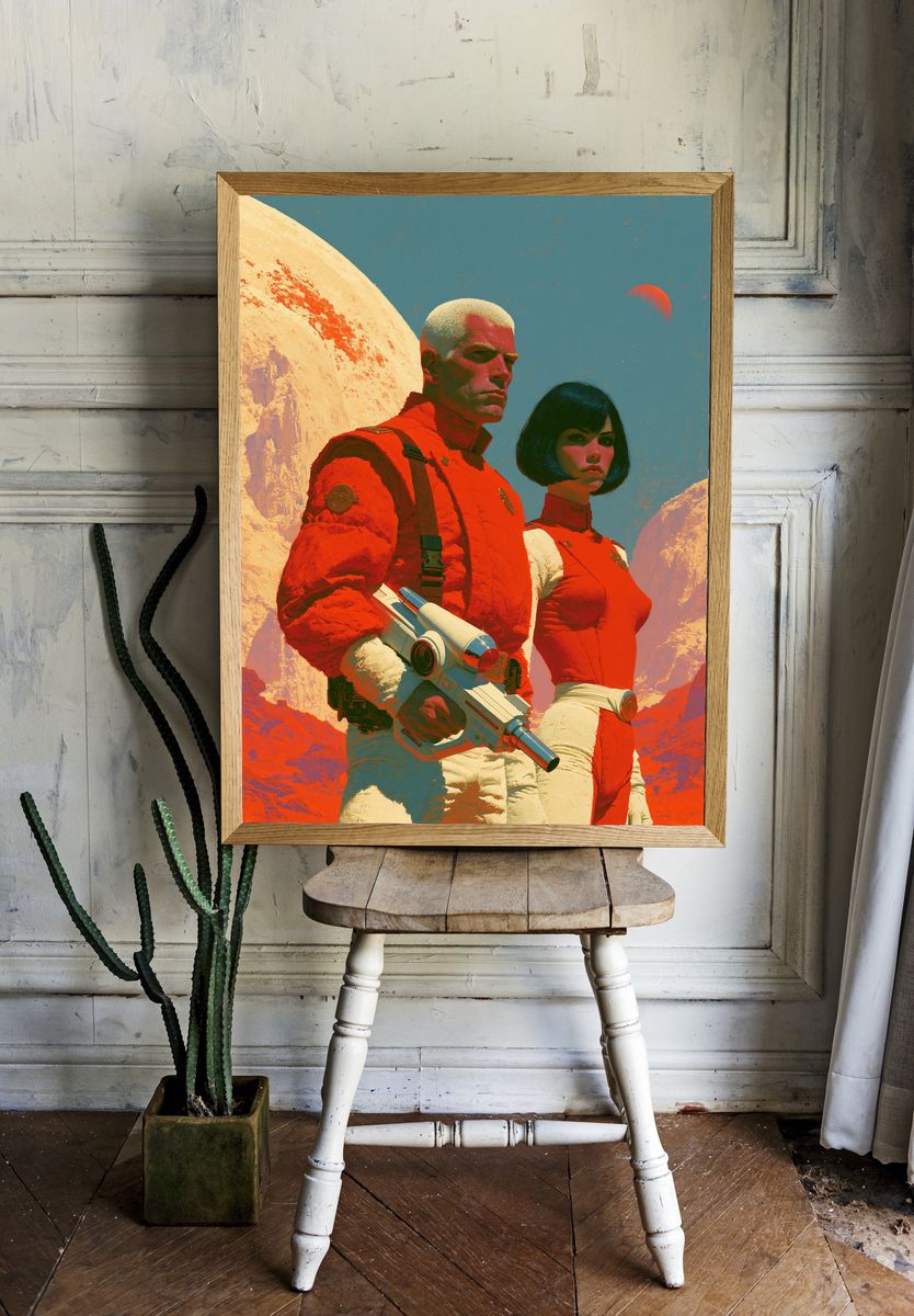 Retro Sci-Fi Space Patrol Poster. — room view 1