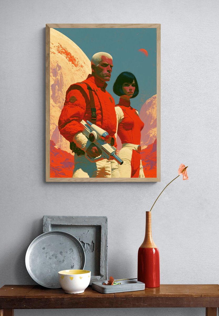 Retro Sci-Fi Space Patrol Poster. — room view 3