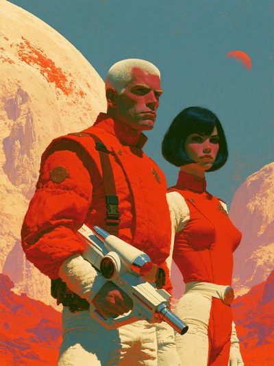 Retro Sci-Fi Space Patrol Poster.