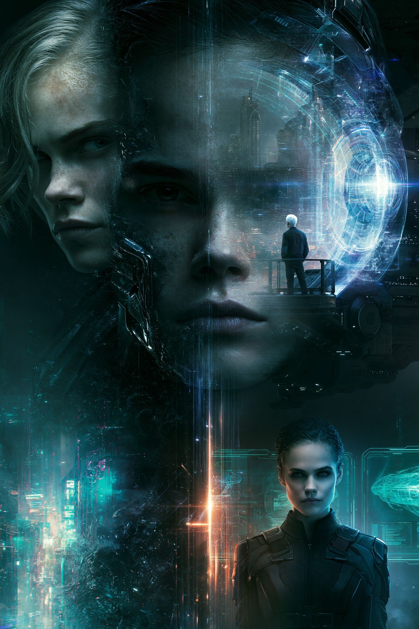 Cyberpunk Dual Faces Poster. poster detail
