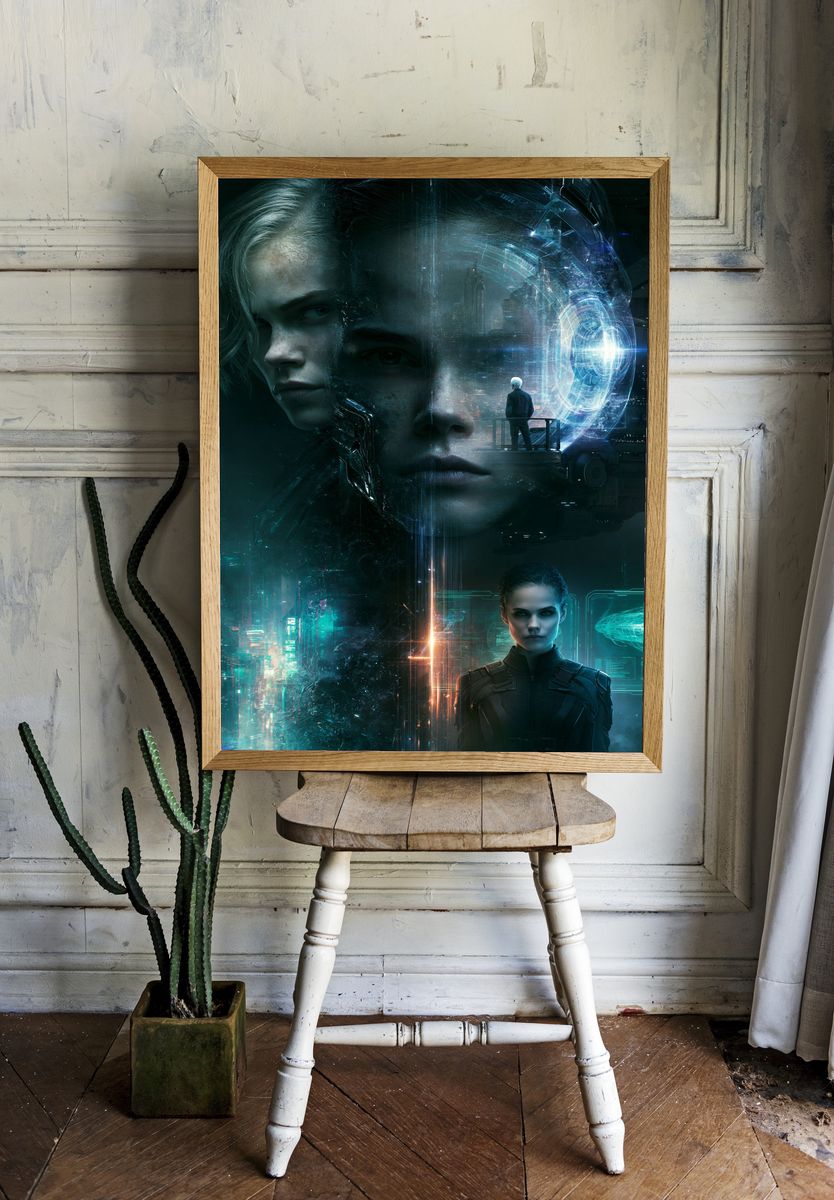 Cyberpunk Dual Faces Poster. room preview