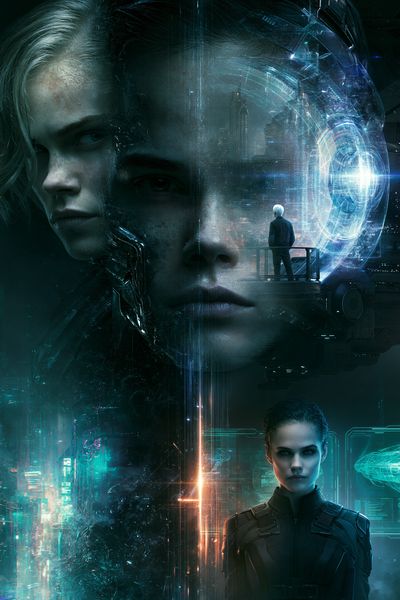 Cyberpunk Dual Faces Poster.