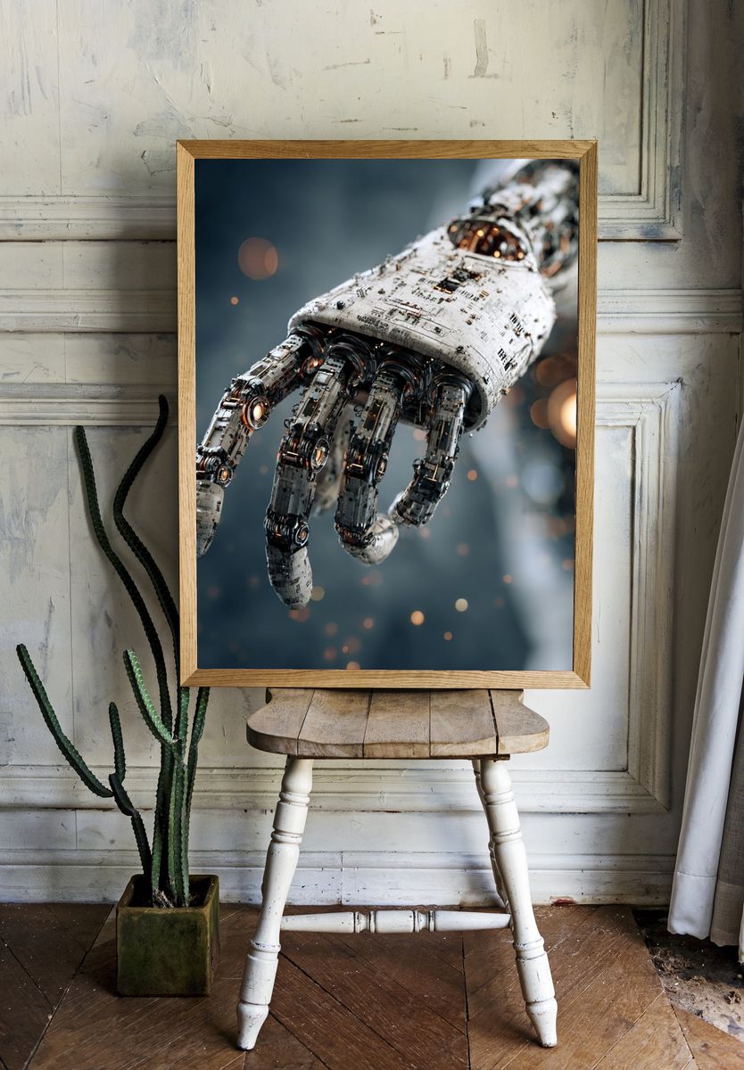 Cybernetic Hand Sci-Fi Print room preview