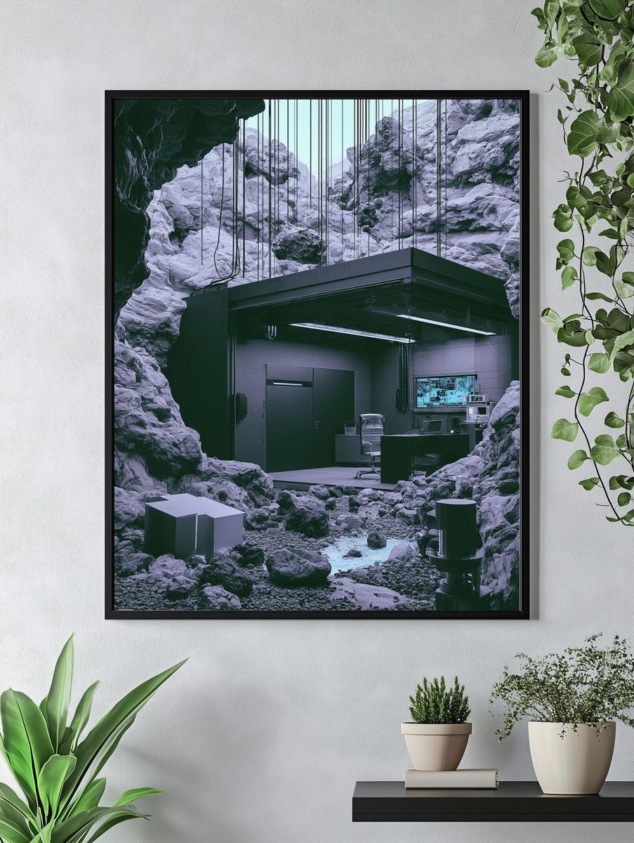 Futuristic Cave Lab Poster. — room view 4