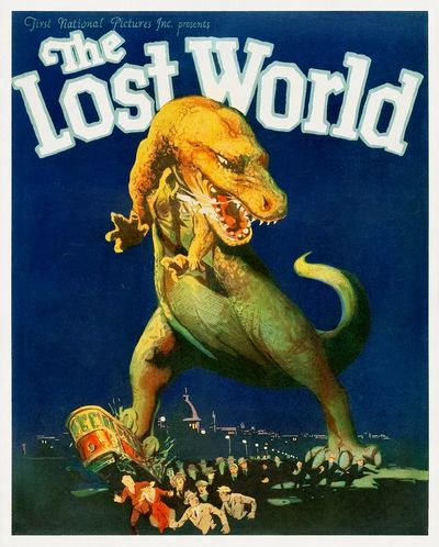 Lost World (1925) chromolithograph art. poster