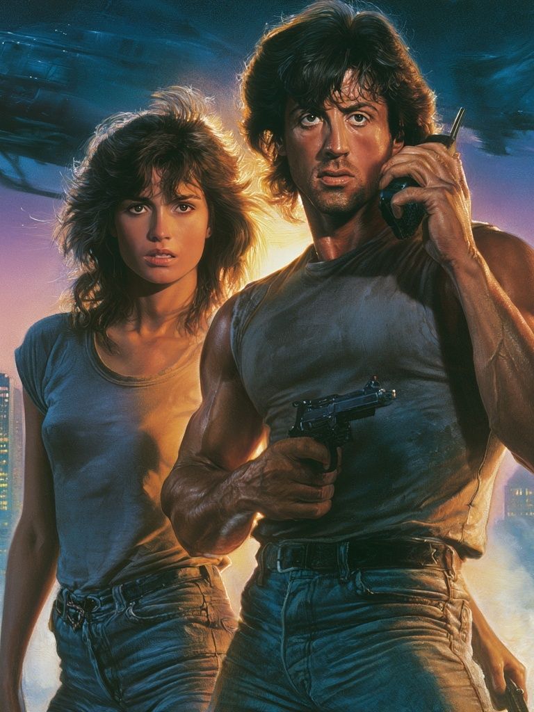 Action Duo Sci-Fi Poster. poster — movies art