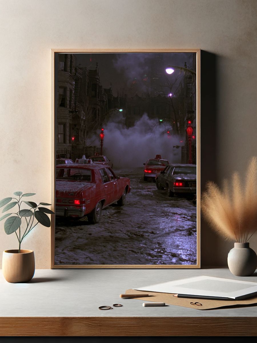 Foggy City Street Movie Poster. — room view 2