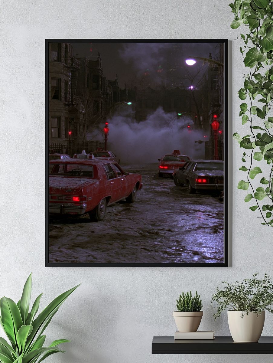Foggy City Street Movie Poster. — room view 4