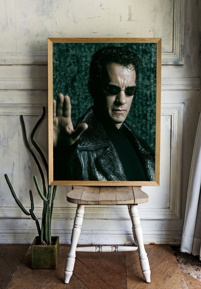 Neo Matrix Portrait Poster. — room view 1
