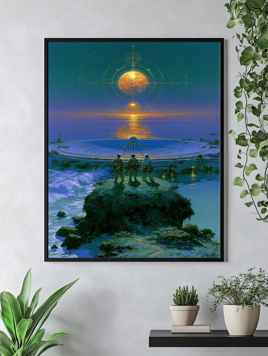 Celestial Horizon Sci-Fi Print. — room view 4
