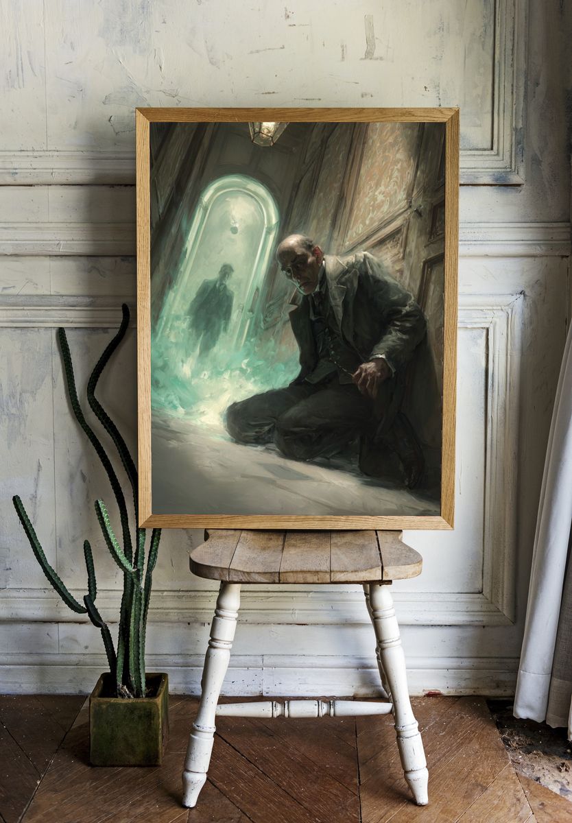 Haunted Corridor Horror Print. — room view 1
