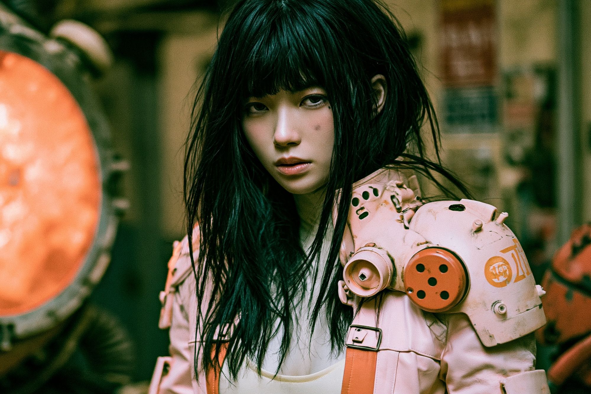Cyberpunk Girl Portrait Print. poster — movies art