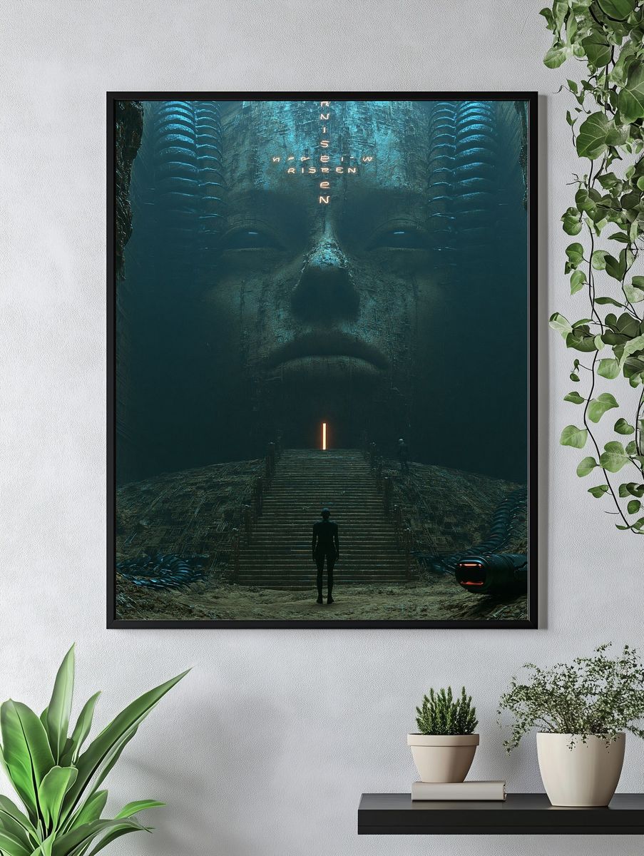 Sci-Fi Temple Face Poster. — room view 4