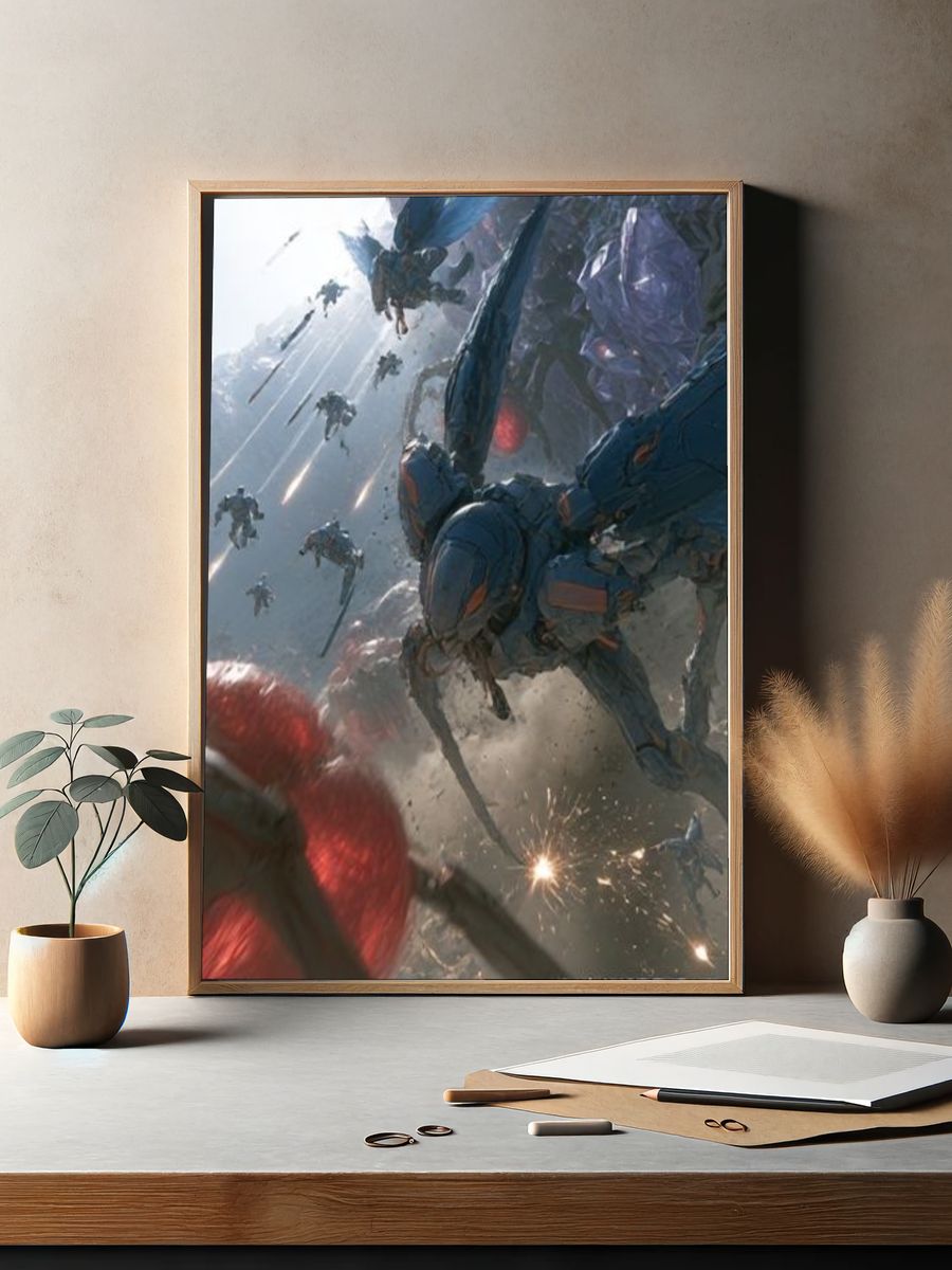 Sci-Fi Mech Battle Poster. — room view 2