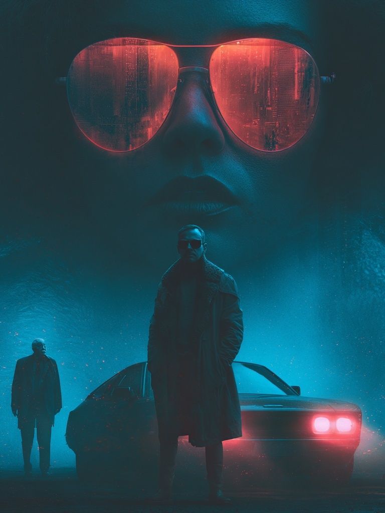 Neon Noir Sci-Fi Poster. poster — movies art
