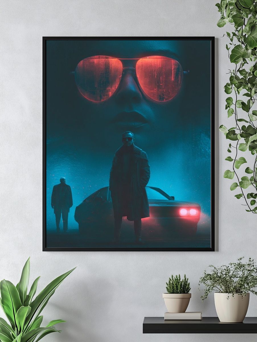 Neon Noir Sci-Fi Poster. — room view 4