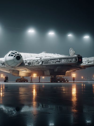 Millennium Falcon Hangar Scene Print.