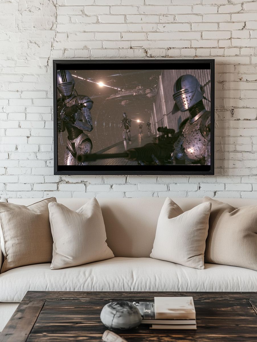Sci-Fi Robot Corridor Poster. — room view 1