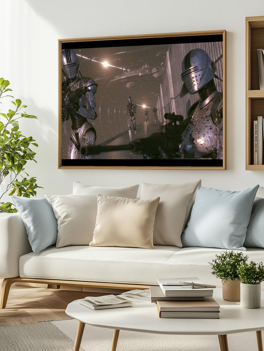 Sci-Fi Robot Corridor Poster. — room view 2