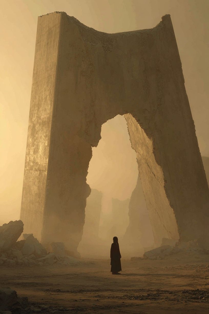 Desert Monolith Sci-Fi Poster. poster — movies art