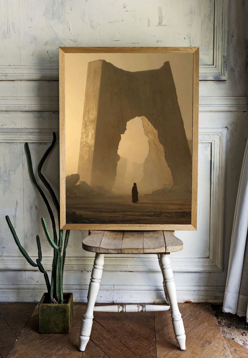 Desert Monolith Sci-Fi Poster. room preview