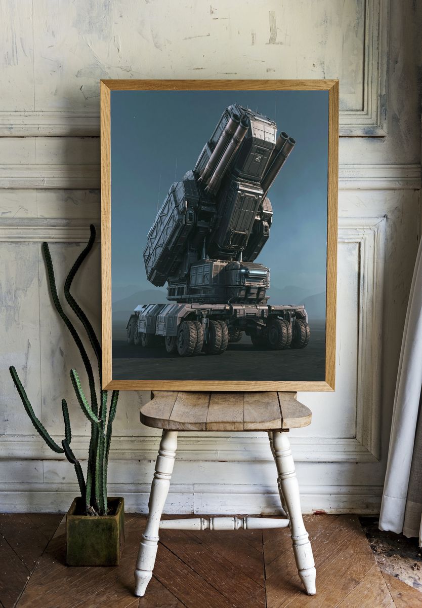 Sci-Fi Missile Carrier Poster. room preview