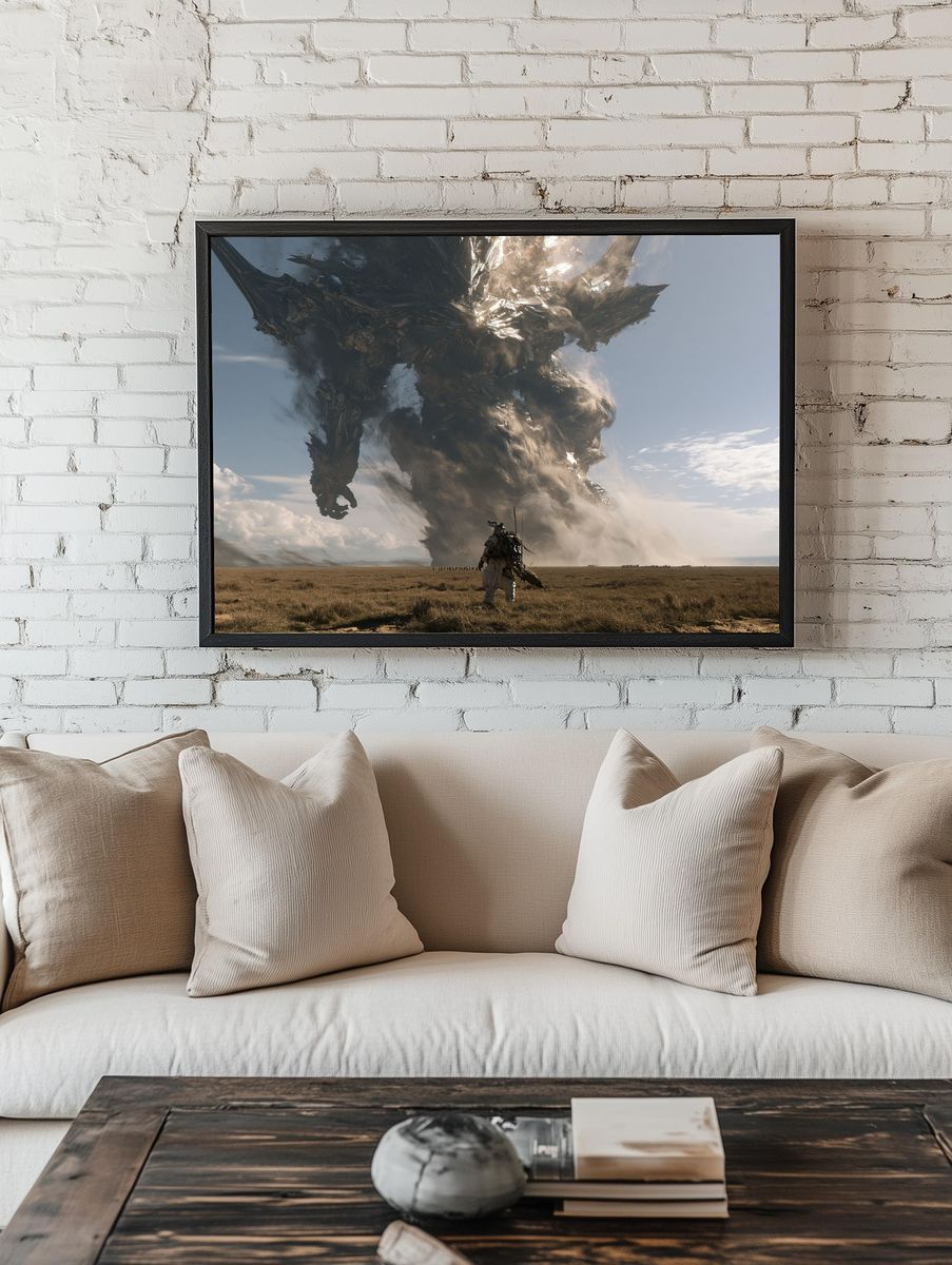 Colossal Sci-Fi Battle Print. — room view 1