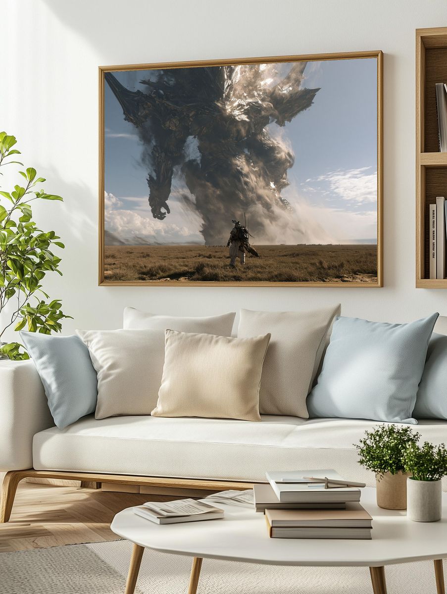 Colossal Sci-Fi Battle Print. — room view 2