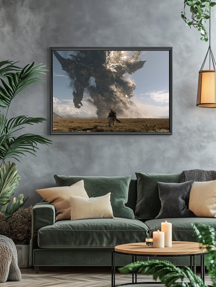 Colossal Sci-Fi Battle Print. — room view 4