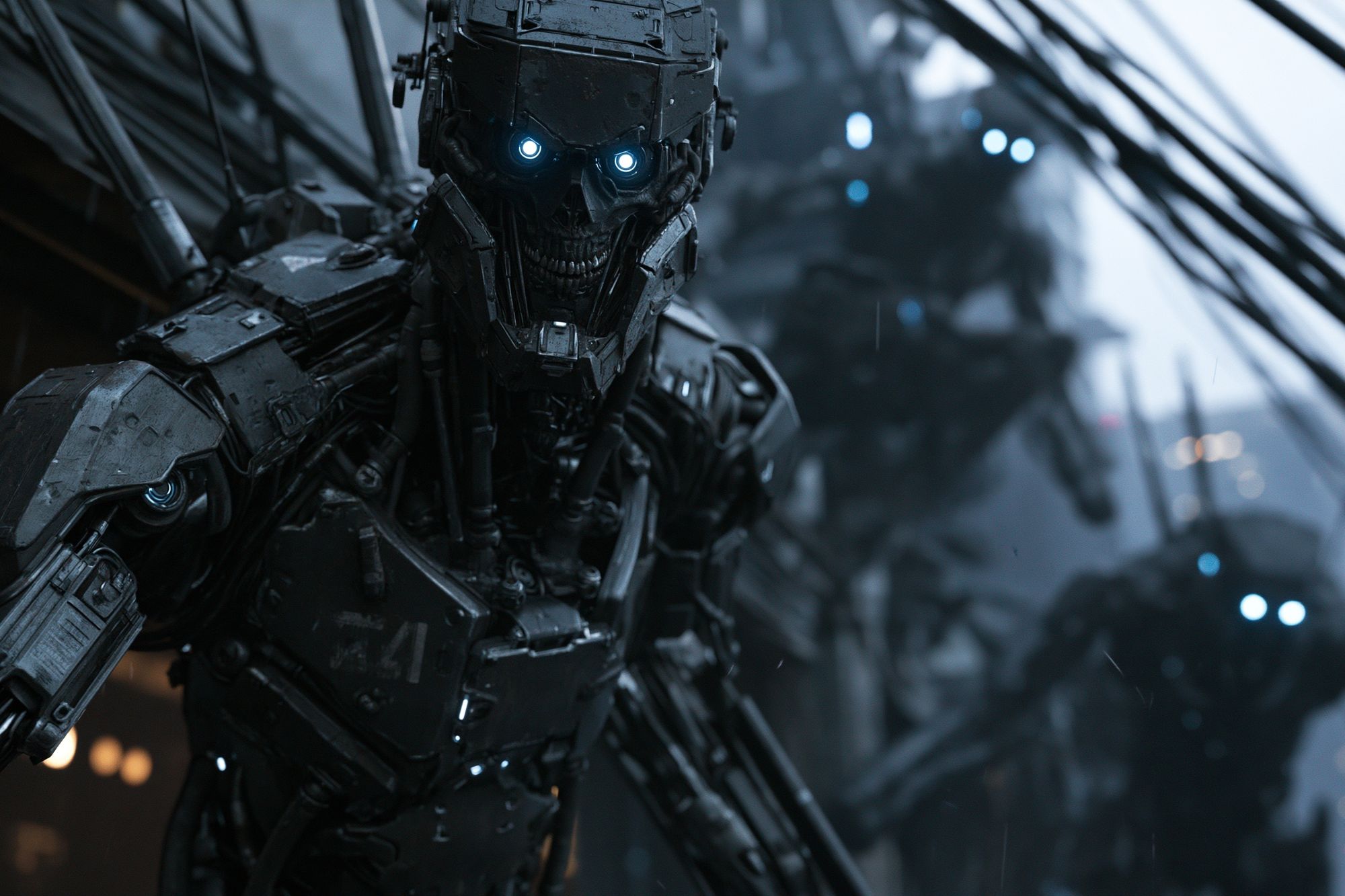 Cybernetic Skull Robot Sci-Fi Poster. poster — movies art