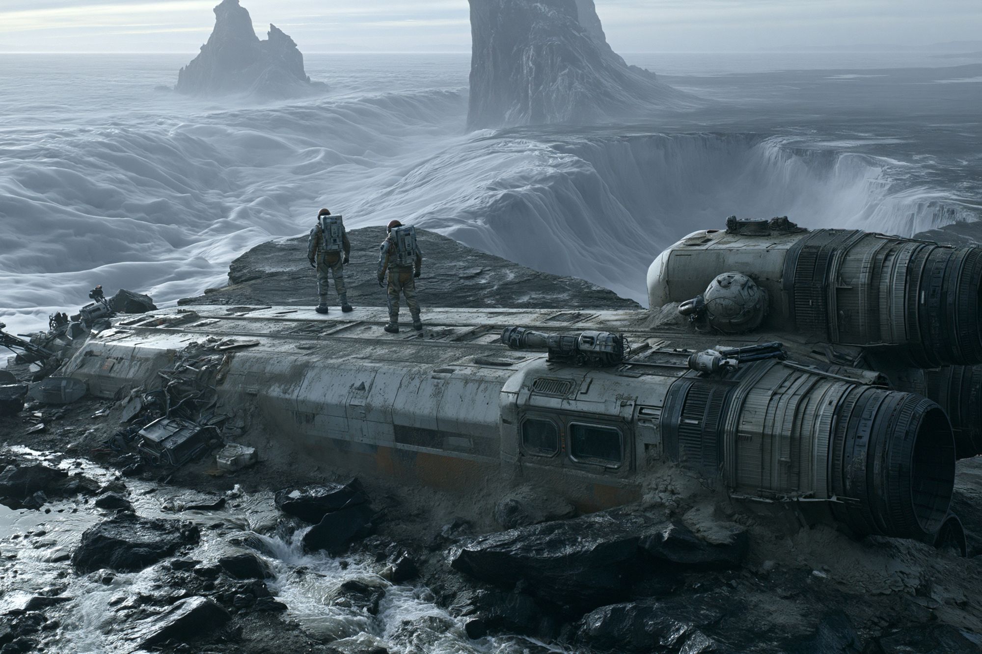 Alien Wreckage Landscape Poster. poster — movies art