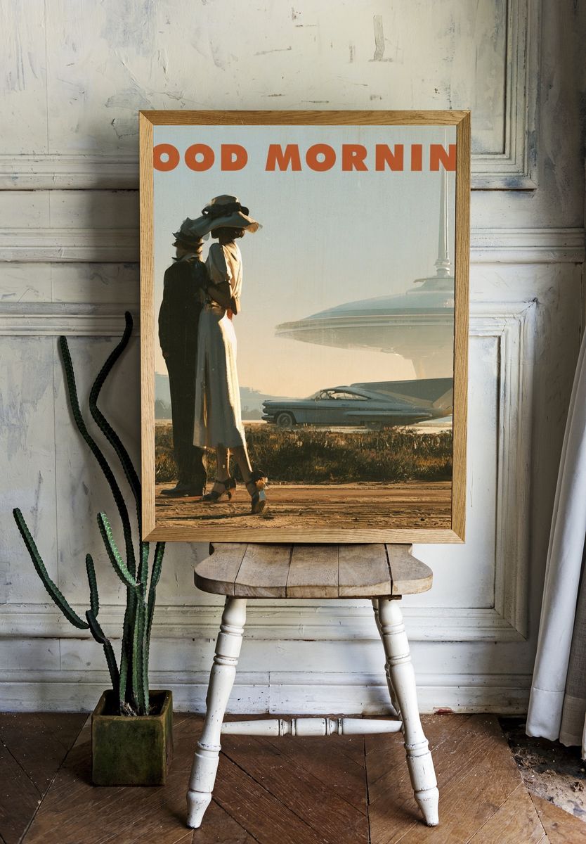 Good Morning Retro Sci-Fi Print. — room view 1