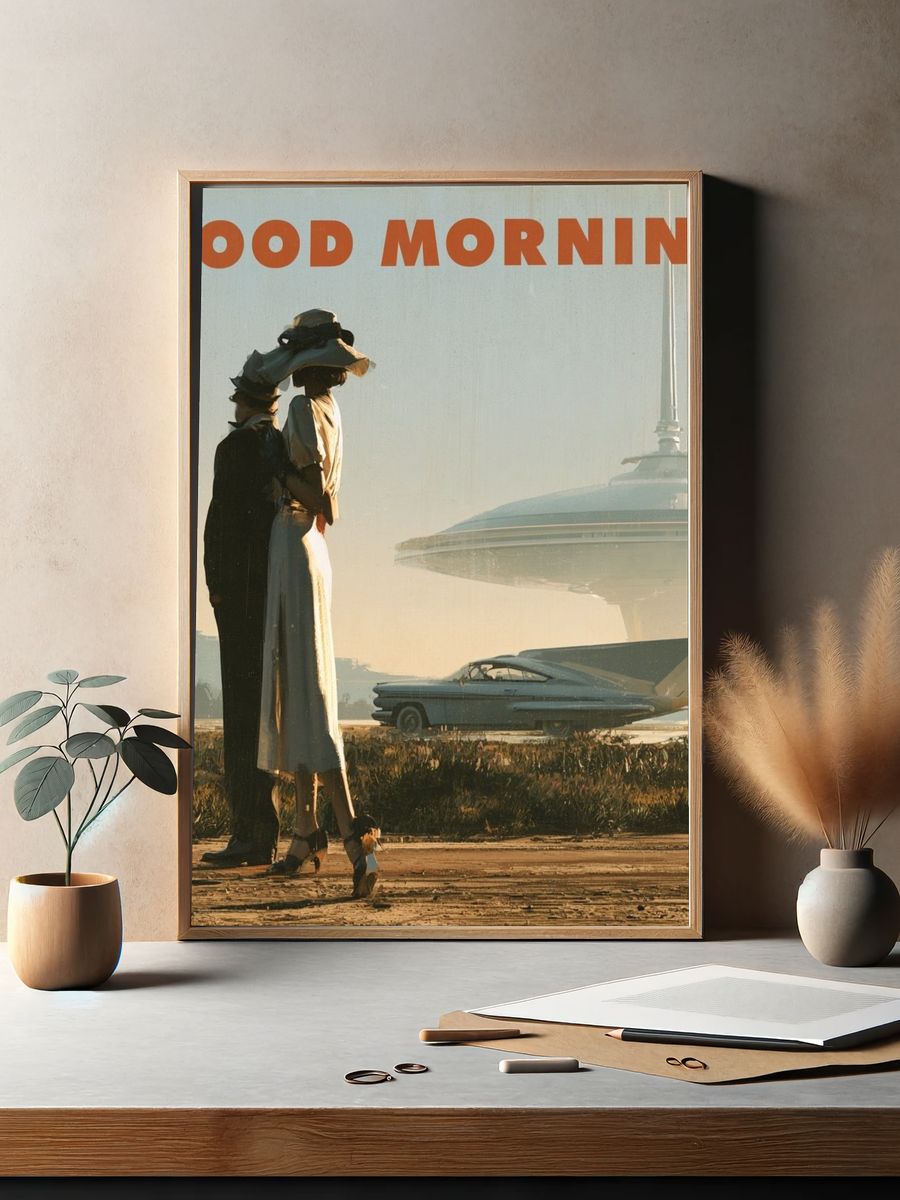 Good Morning Retro Sci-Fi Print. — room view 2