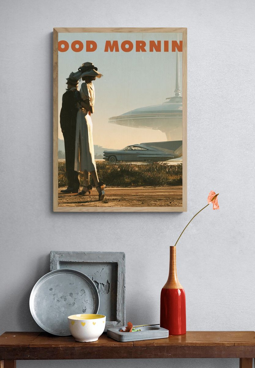 Good Morning Retro Sci-Fi Print. — room view 3