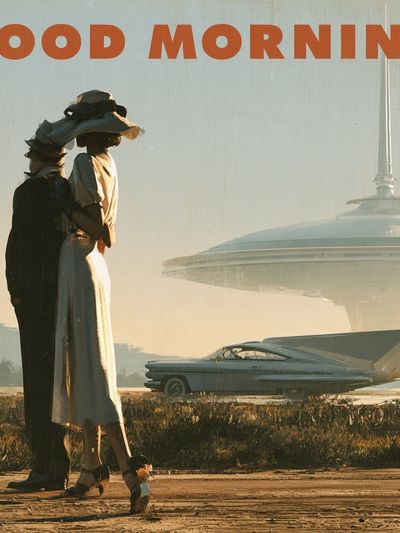 Good Morning Retro Sci-Fi Print. poster